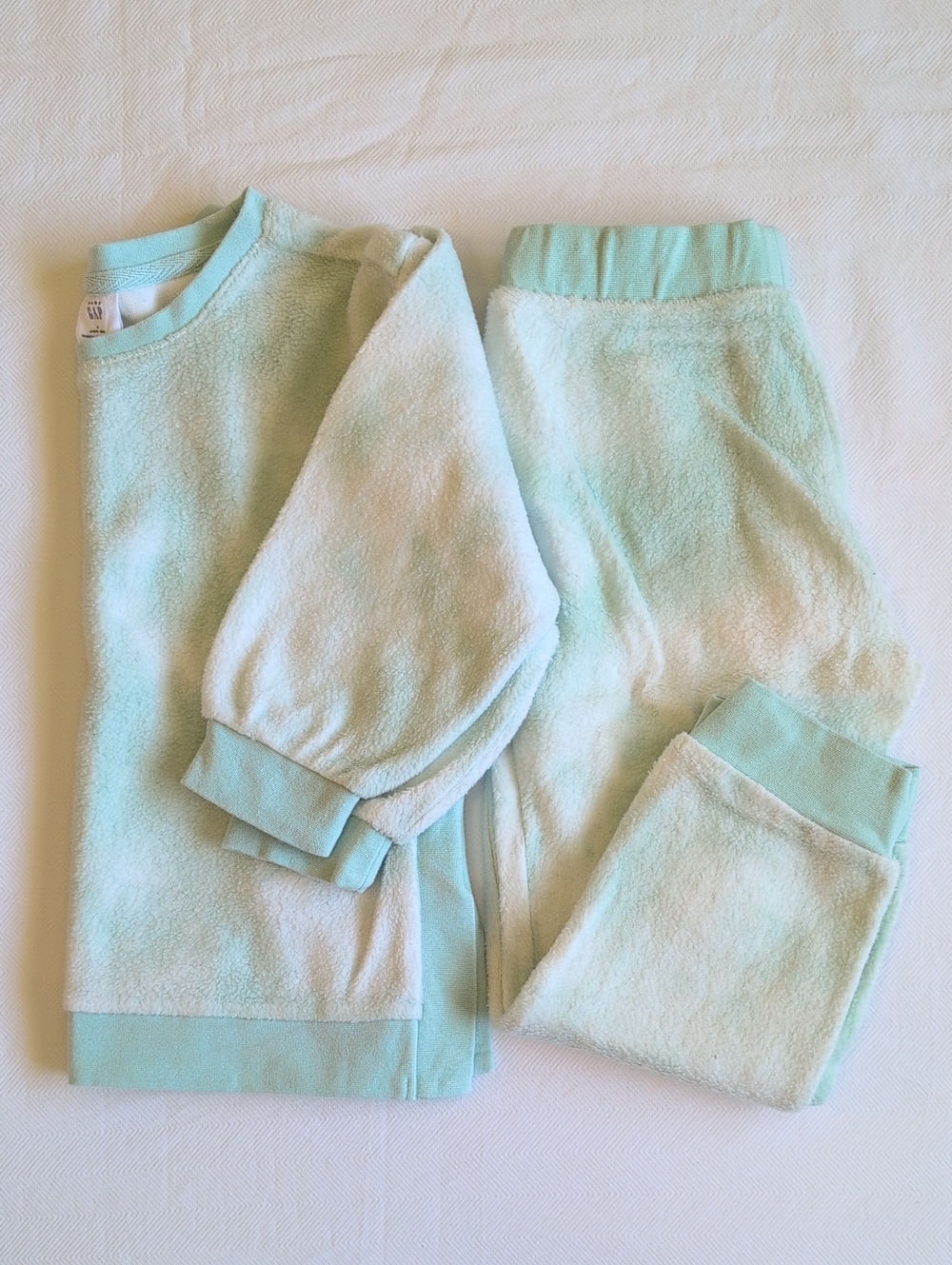 Baby Gap Toddler 4T Matching Fleece Sweatshirt Jogger Pants Set Mint Tie Dye